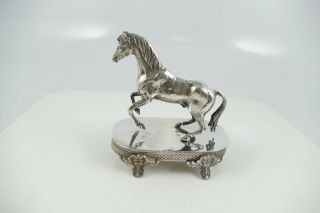 Fine Vintage Sterling Prancing Horse Centerpiece Rare.  915s