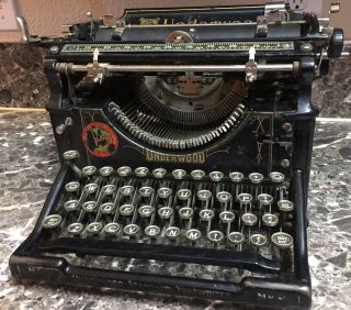 Underwood No.  5 Standard Typewriter Vintage Antique Apr 1918 Sn:1087167