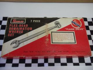 Vintage 7pc.  Snap On Flex - Head Standard Combination Wrench Set