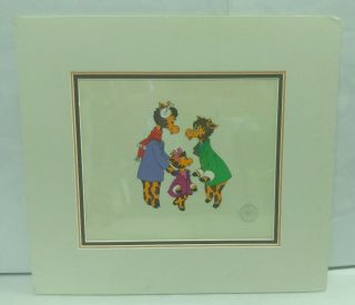 RARE Toys R US Geoffrey The Giraffe & Family Matted & Framed Production Cel 2