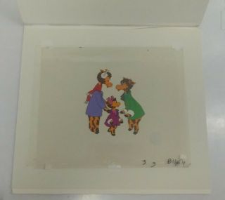 RARE Toys R US Geoffrey The Giraffe & Family Matted & Framed Production Cel 3