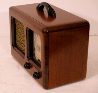 Old Antique Wood General Television Vintage Tube Radio - Restored & 5