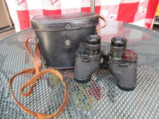WWII 1943 USN,  US Navy Ship Binoculars & Leather Case 2