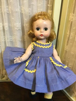 Vintage 1950s Madame Alexander - kins WENDY Doll Bent Knee Walker Near 7