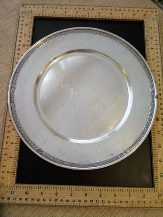 11 " Gorham Sterling Silver Large Heavy Platter Charger Plate 538 Grams Monogram