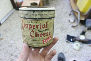 Vintage Maclarens Cheese - Kraft Cheese - Imperial Sharp cheese box container 2