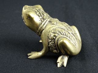Vintage Indonesian White copper Lucky Frog Toad Bali Balinese Indonesia c1960s 2