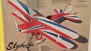 Vintage Sig 50” Skybolt Scale Biplane R/c Model Airplane Kit
