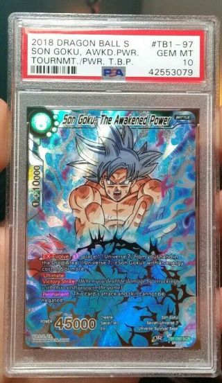Son Goku The Awakened Power Scr Dragon Ball Card Tb1 - 097 Psa 10 Gem