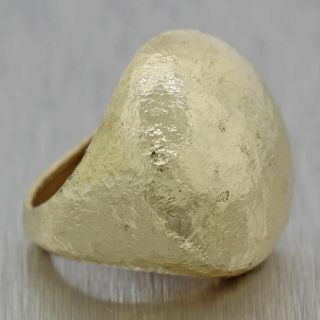 HAMMERED DOME Vintage Estate 14k Yellow Gold Ring 3