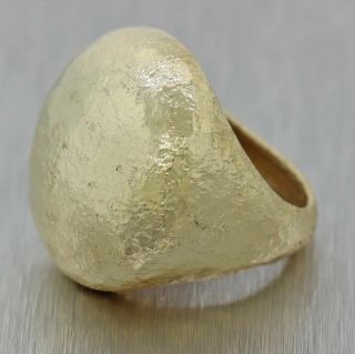 HAMMERED DOME Vintage Estate 14k Yellow Gold Ring 4