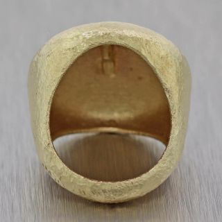 HAMMERED DOME Vintage Estate 14k Yellow Gold Ring 5