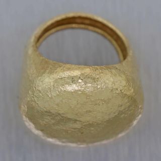 HAMMERED DOME Vintage Estate 14k Yellow Gold Ring 7