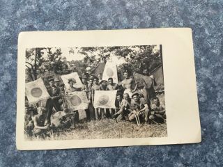 Wwii Photo Of Us Soldiers With Captured Japanese Flags