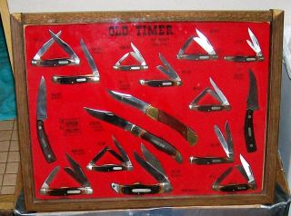 Schrade 16 Knife Display 1980 