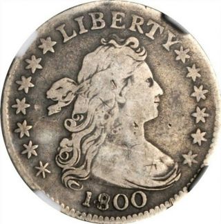 Draped Bust Dime 10 Cents 1800 Philadelphia Fine Details Ngc Very Rare Silver