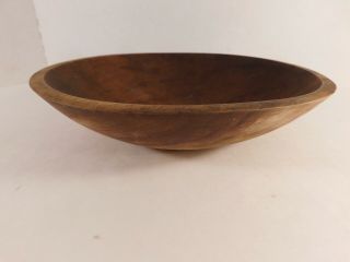 Vintage Wooden Oval Dough Bowl,  9 1/4 By 8 3/4 Inches