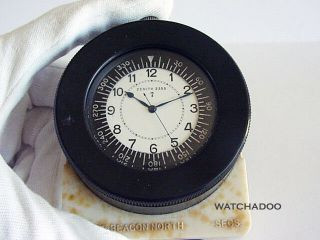 Rare Zenith 2355 Royal Navy Military Navigation H /|\ S 4 Watch Clock W/ Case