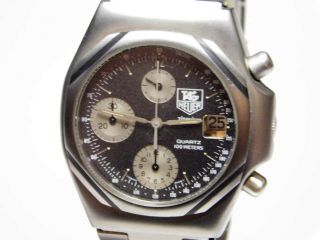 Vintage Tag Heuer 223.  206 Titanium & Carbon Fiber Quartz Chronograph Watch