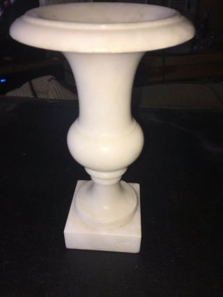 Vintage Alabaster Stone White Vase