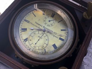 RARE 2 Day Marine Chronometer Nautical Ship Clock by Thomas Bassnett,  Liverpool 4