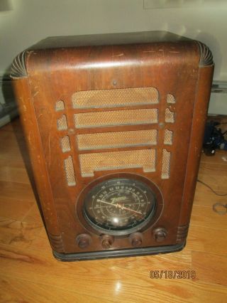 Zenith 5 - S - 127 Tombstone Tube Radio Vintage 1937 All.