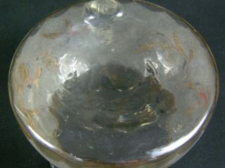England Pomona Glass Second Grind Rare Blueberry Cream & Sugar Ruffled Rim 9