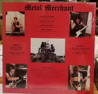 Metal Merchant band,  rare,  vinyl records,  metal music,  limited production,  80 ' s 2