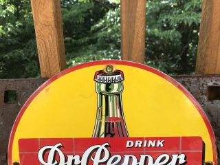 VINTAGE DR PEPPER PORCELAIN GAS SODA BEVERAGE DRINK DEW COCA COLA BOTTLES SIGN 4