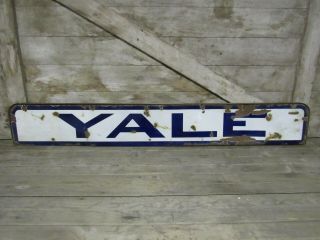 Vintage Porcelain Yale Railroad Depot Sign