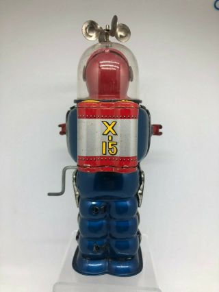 Vintage 1950 ' s Yoshiya (Japan) X - 15 Moon Explorer Robot w/ Box 3