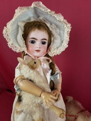 Antique German Bisque Head Doll Early Handwerck 109 Doll Antique Wig Sleep Eyes