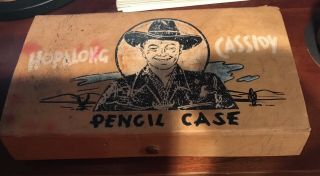 Rare Vintage 1950s Hopalong Cassidy Pencil Case