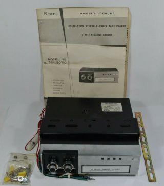 Vintage Sears Solid State Stereo 8 - Track Tape Player For Car Truck Auto