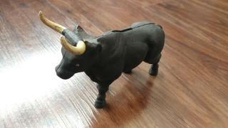Antique Cast Iron Steer Cow Piggy Bank 5 " From Early 1900 