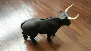 Antique cast iron steer cow piggy bank 5 