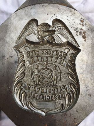 VINTAGE OBSOLETE NYPD Veterans Police Badge STAMP DIE CITY OF YORK 4