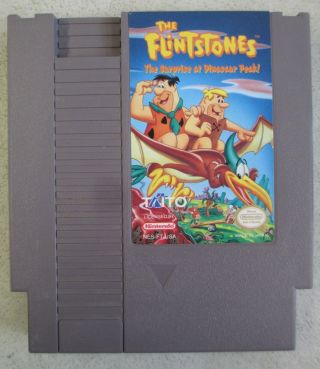 Rare Authentic The Flintstones Surprise At Dinosaur Peak Nintendo Nes Cartridge