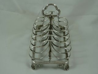 LARGE & heavy,  VICTORIAN silver TOAST RACK,  1838,  295gm 2