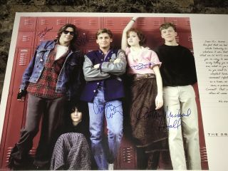 The Breakfast Club Rare Cast Signed Autographed Movie Poster All 5 Beckett 3