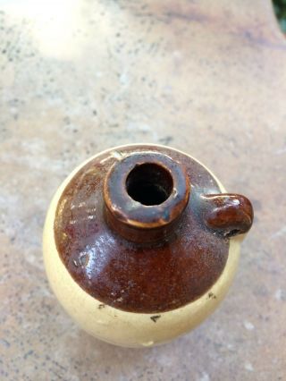 Vintage Stoneware Ceramic Small Whiskey Jug Crock Prohibition Marked USA 2