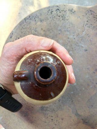 Vintage Stoneware Ceramic Small Whiskey Jug Crock Prohibition Marked USA 5
