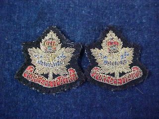 Rare Orig Vintage Officers Bullion Wire Collar Badges Royal Westminster Regiment