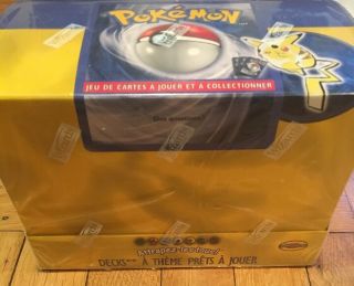 1998 Rare Pokemon Base Theme Set Deck Box French Factory Not On Ebay