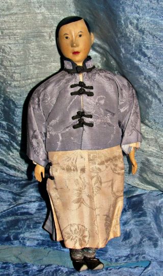 Antique Vintage Chinese Carved Wood Door Of Hope Mission Doll Man