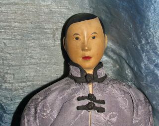 antique vintage chinese carved wood door of hope mission doll man 2