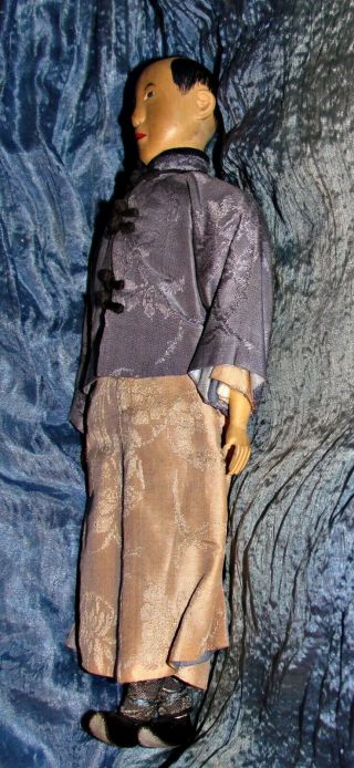 antique vintage chinese carved wood door of hope mission doll man 8