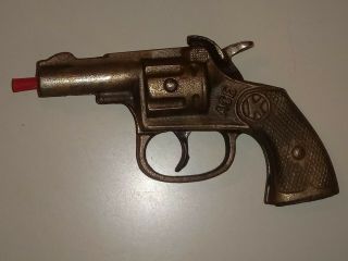Rare 1920s/30s Kilgore Cast Iron " Ace " 5 " Snub Nose Cap Gun Revolver - 3 Day N/r