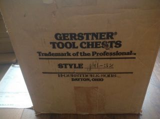 Vintage H Gerstner Sons Model 52 Oak Wood Machinist Tool Box Chest Box 2