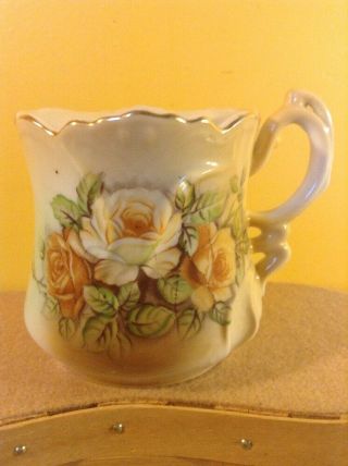 Vintage Antique Mustache Porcelain Handled Mug Cup Shaving Brandenburg